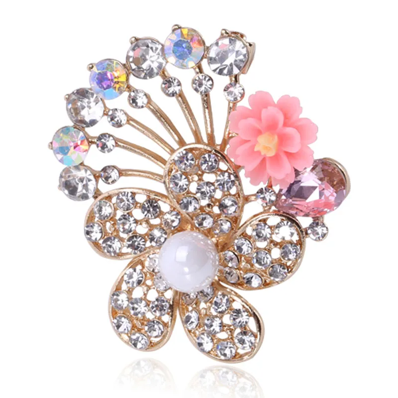 Модная брошь в виде цветка Корейском стиле роскошная атмосферная высокого