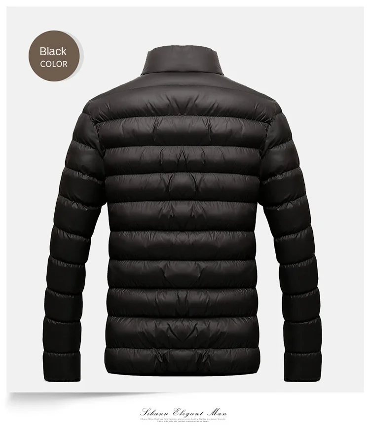 Winter Jacket MenFashion Stand Collar Male Parka Jacket Mens Solid Thick Jackets and Coats Man Winter Parkas M-6XL
