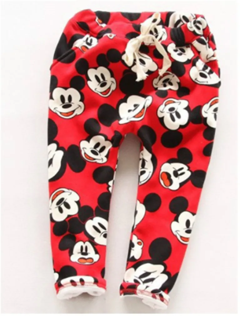 Детские длинные штаны с рисунком Микки из мультфильма детские повседневные на