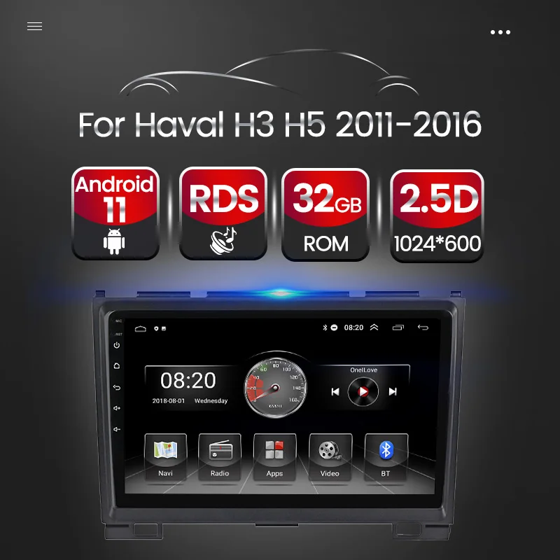 2.5D HD Anfroid 11 Автомобильное видео для Great Wall Haval H5 H3 Hover 2010 2011 2012 радио плеер
