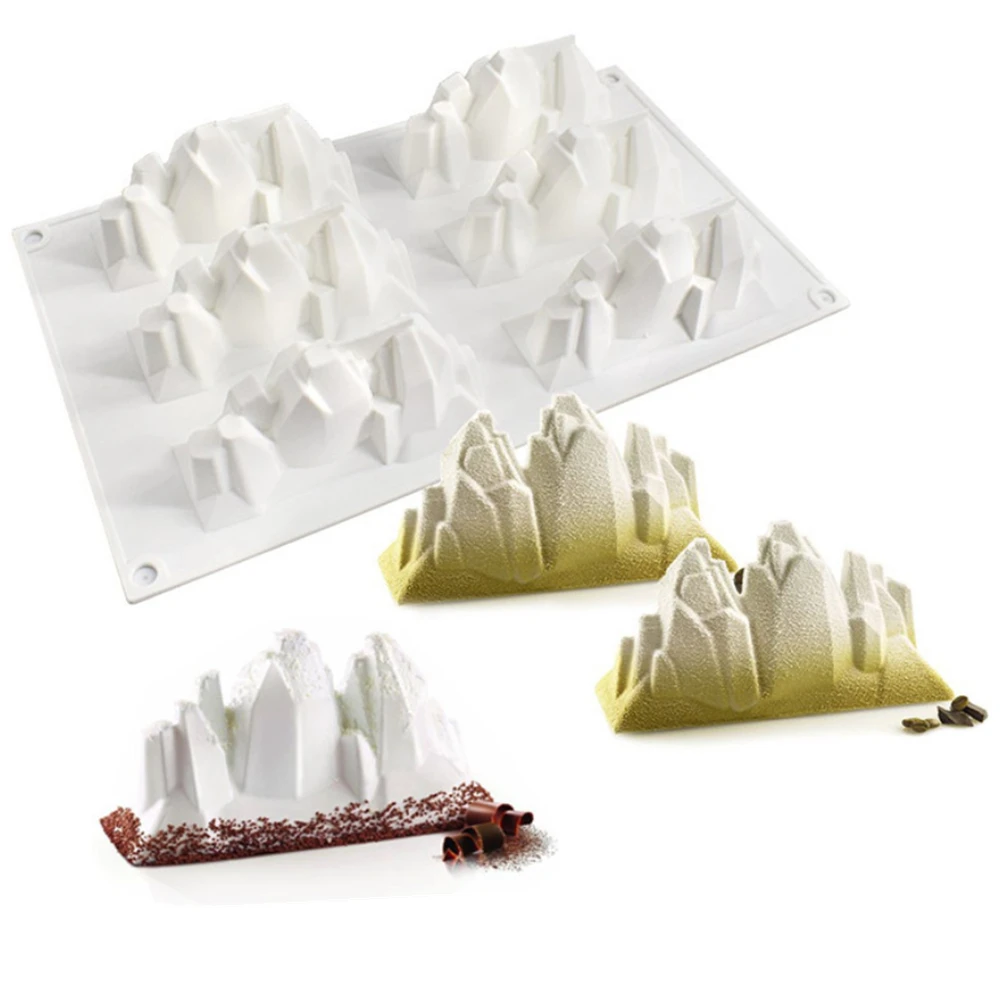 

6 Cavity Iceberg Shape Silicone mold 3D Cake Mousse Mold Dessert Molds Cake Tools Cake Decorating Tools