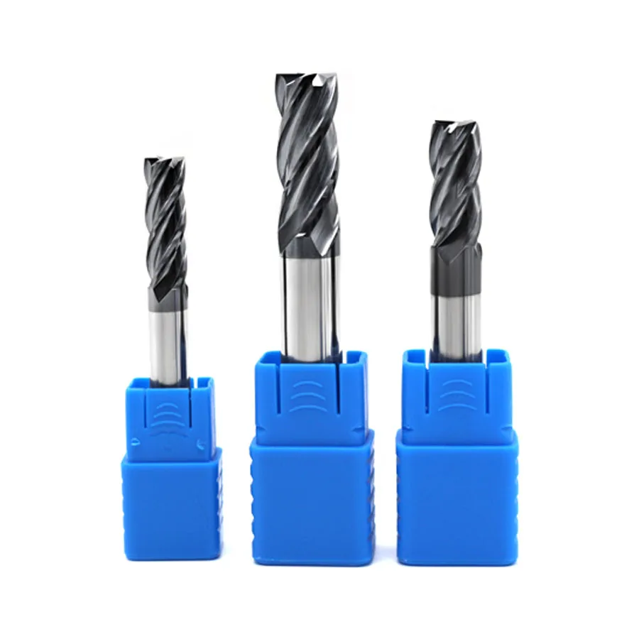 

HRC50 4Flutes Carbide Flat-Bottom Milling Cutter Tungsten Steel End Mills 1 2 4 5 6 8 10 12 20mm Alloy Coating CNC Maching Tools