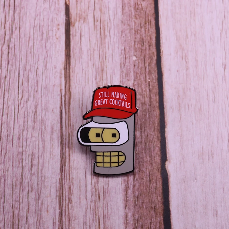 Bender combat robot for President Pin future world adventure gift | Украшения и аксессуары