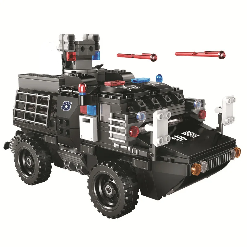 Военная серия спецназ полицейский водный путь амфибиус бронированный