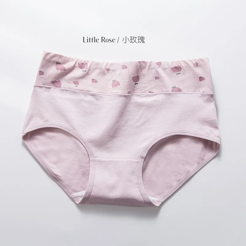 Little rose Нижнее белье для девушек, хлопковое нижнее белье, высокая талия, живот, хлопок, качественная ткань, трусы, фрукты, ананас, мороженое, шорты, штаны - Цвет: Little rose