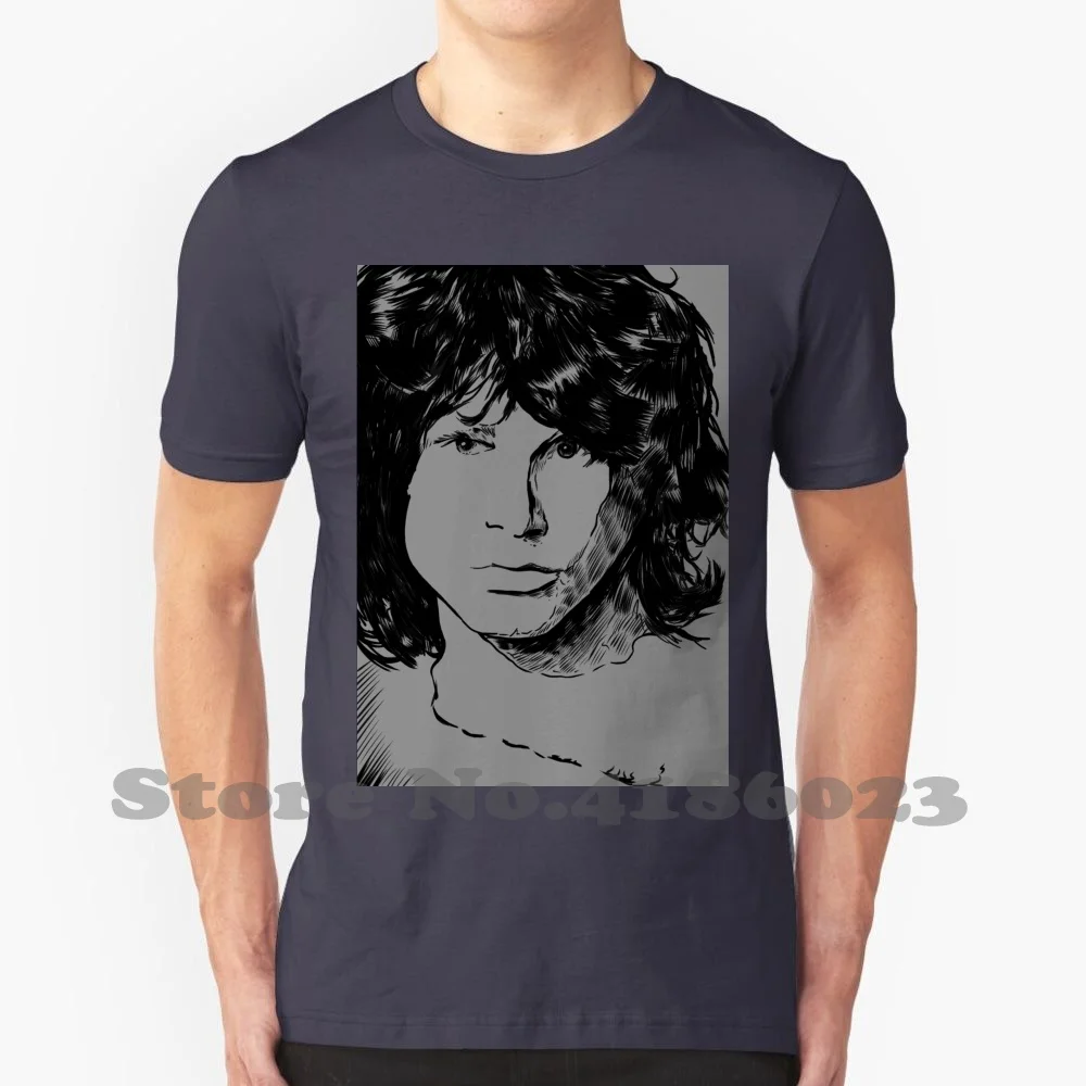 Модная Винтажная Футболка с принтом Джима морнизона |