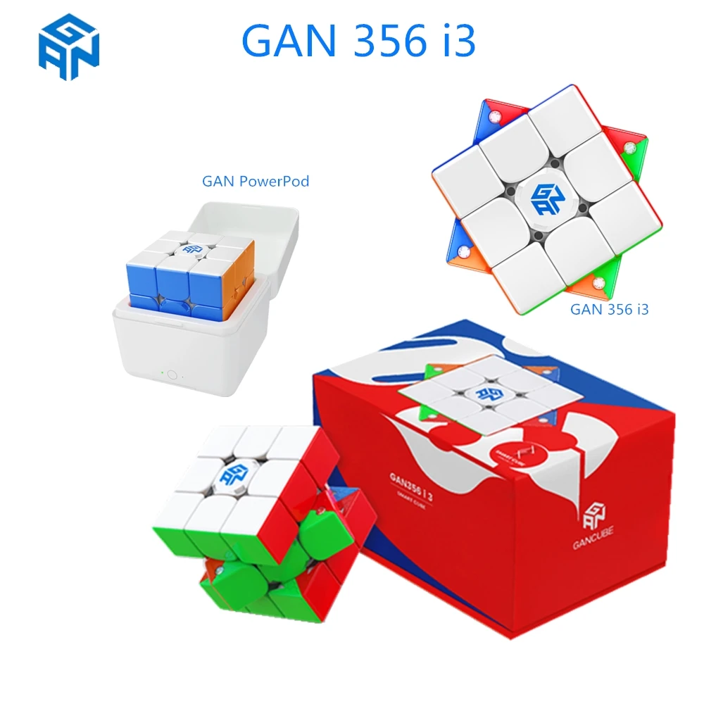 GAN356 i3 Smart 3x3x3 Magnetic cube GAN i 3 cubo inteligente GAN356 i3 3x3x3 cubo magn&eacute;tico de velocidad GAN356 i 3 inteligencia en SpeedCubing puzle cube GAN PowerPod para i2 i3 game cube puzzle cubo magico-1