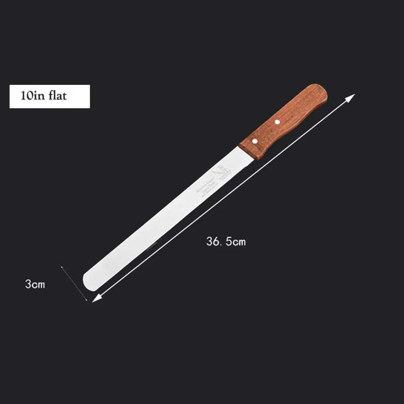 Нож для хлеба лопатка деревянная ручка из нержавеющей стали зубчатый торт