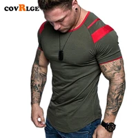 covrlge men running breathable t shirt gym fitness workout training short sleeve t shirts male jogging slim quick dry tee mts545