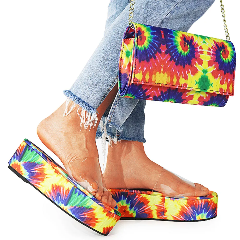 

SARAIRIS New Fashion Clolorful Slippers Women Platform Thick Bottom Wedges Heels women's Slippers Summer Beach Casual Shoes Lady