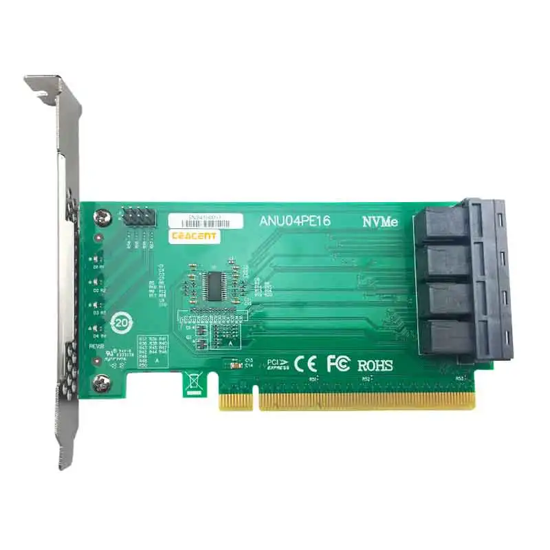 anu04pe16 pcie x4sup порт nvme ssd 4 порта sff8643 до sff8639 nvme конт