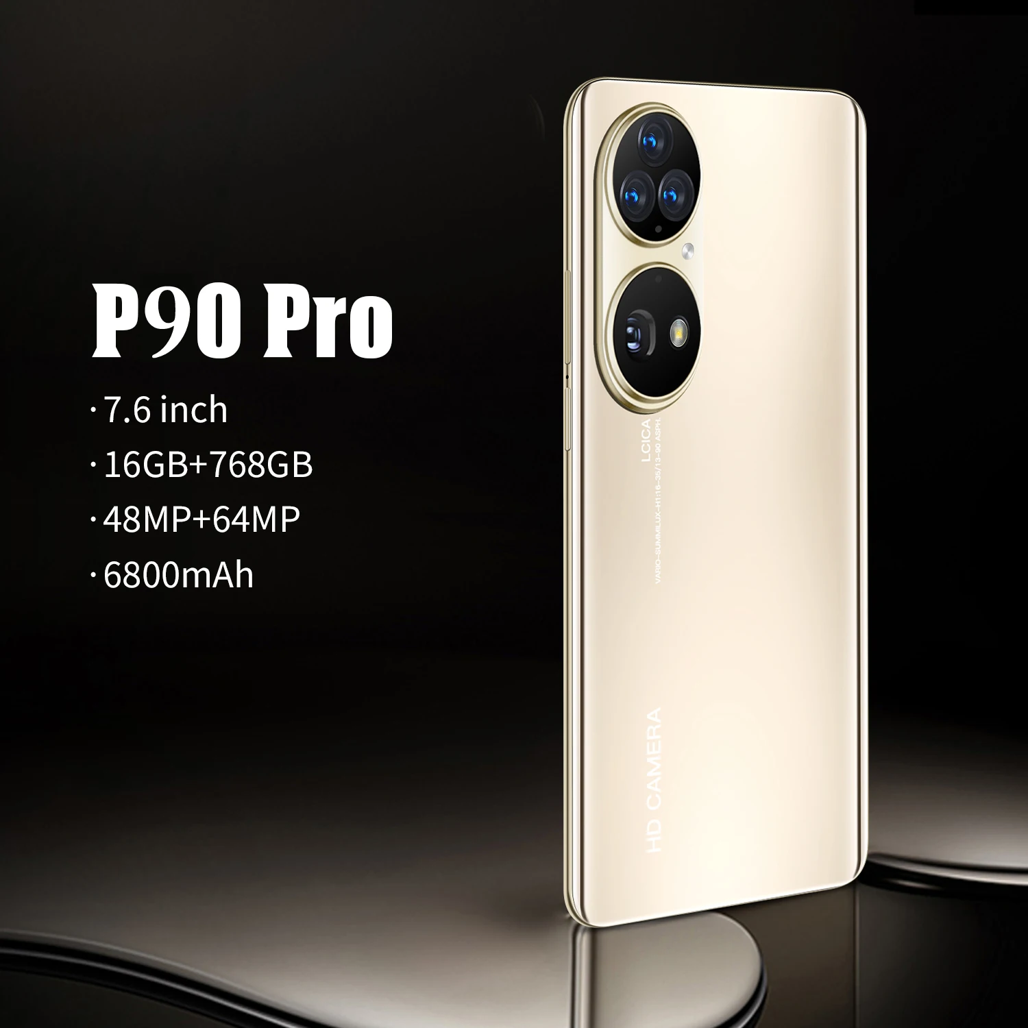 global version smartphone p90 pro 16gb ram 768gb rom 7 6 inch real perforated hd screen smartphone android 11 unlocked 5g phone free global shipping