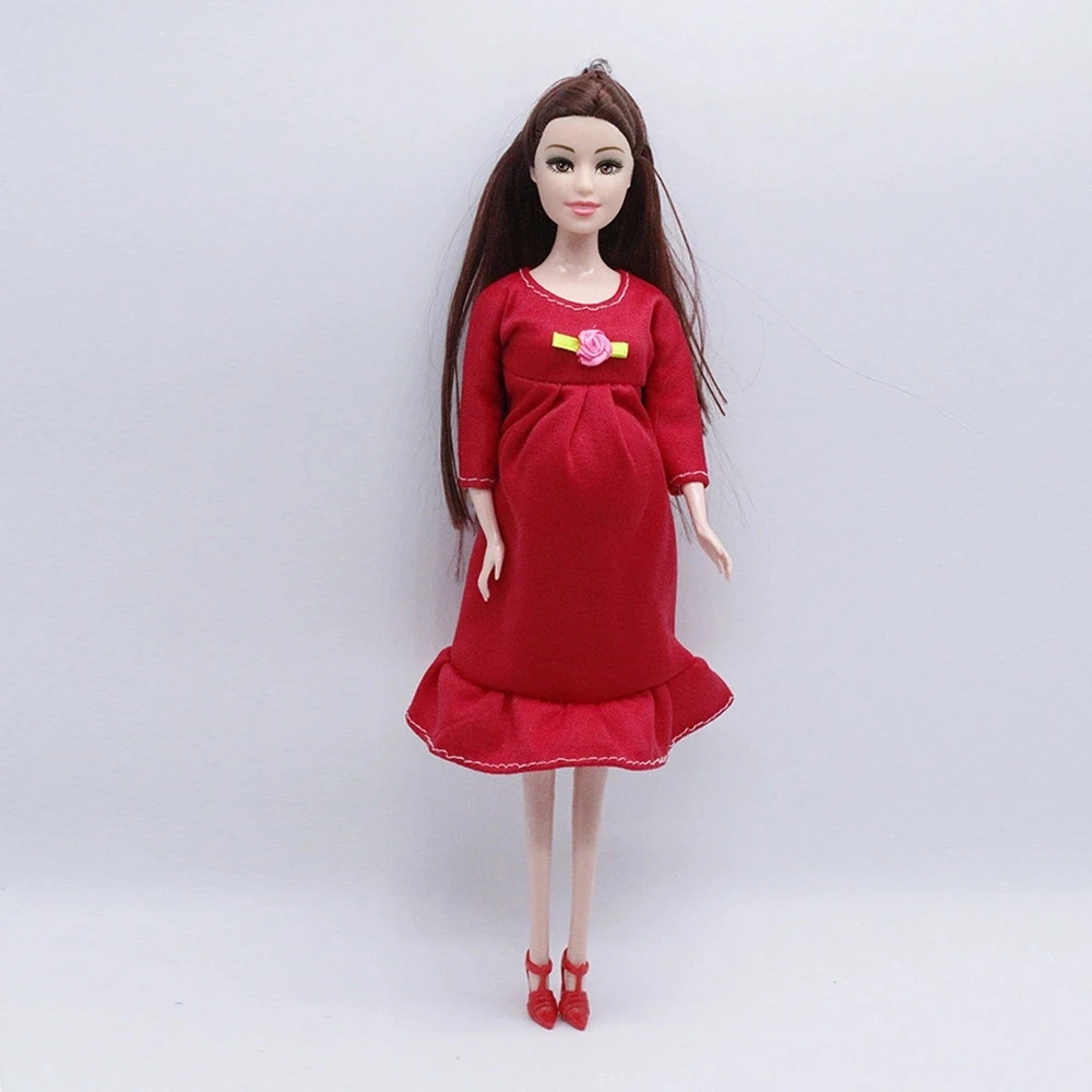 Rose Brown Новинка, обучающая настоящая кукла для беременных, костюмы для мамы, куклы, есть ребенок В ЖИВОТИКЕ для 1/6, игрушки для девочек, лучший подарок - Цвет: Rose Brown