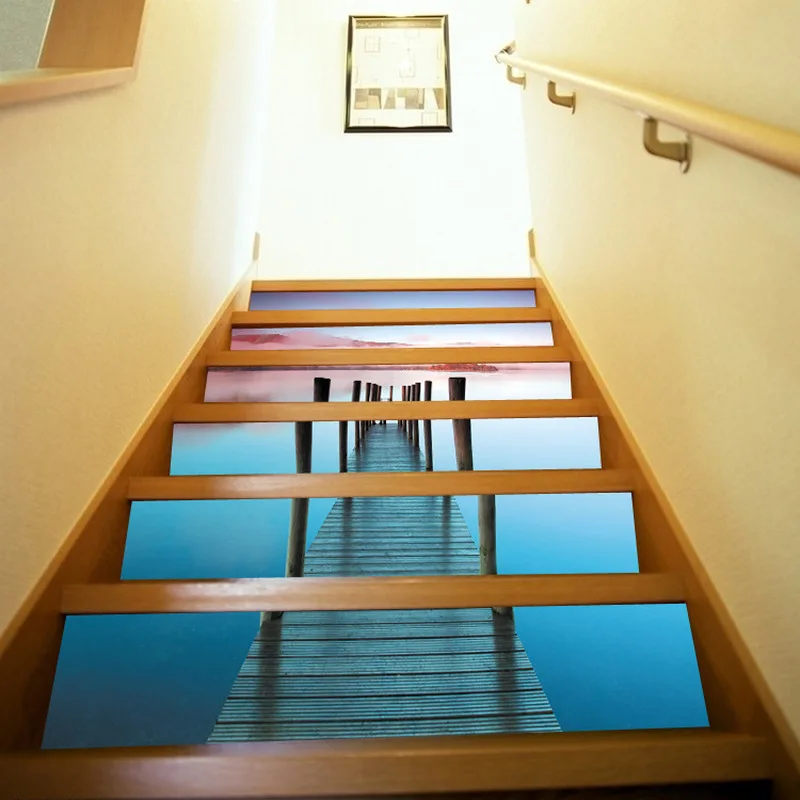 Yooap новый креативный деревянный мост лестница Настенная Наклейка украшение дома