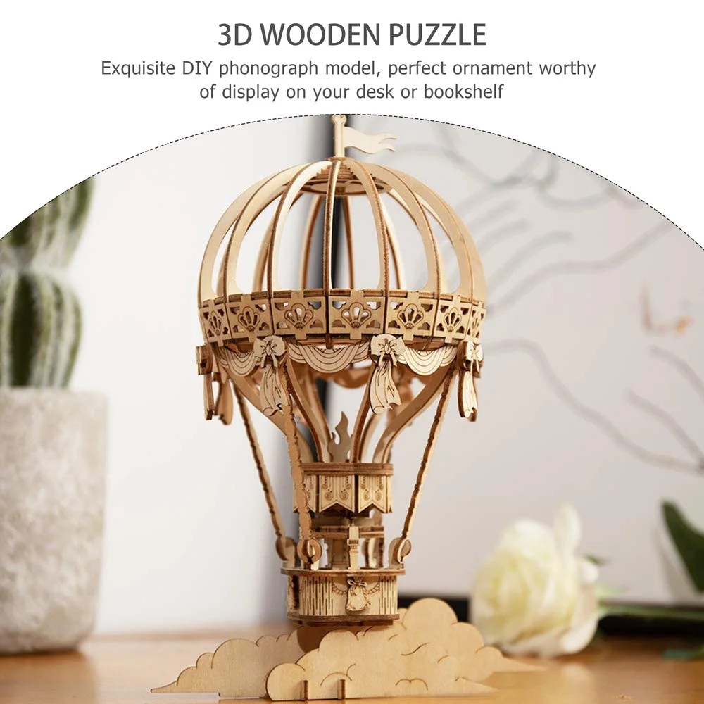 

1 Set Hot Air Balloon Puzzle DIY Assembly 3D Puzzle Educational Jigsaw