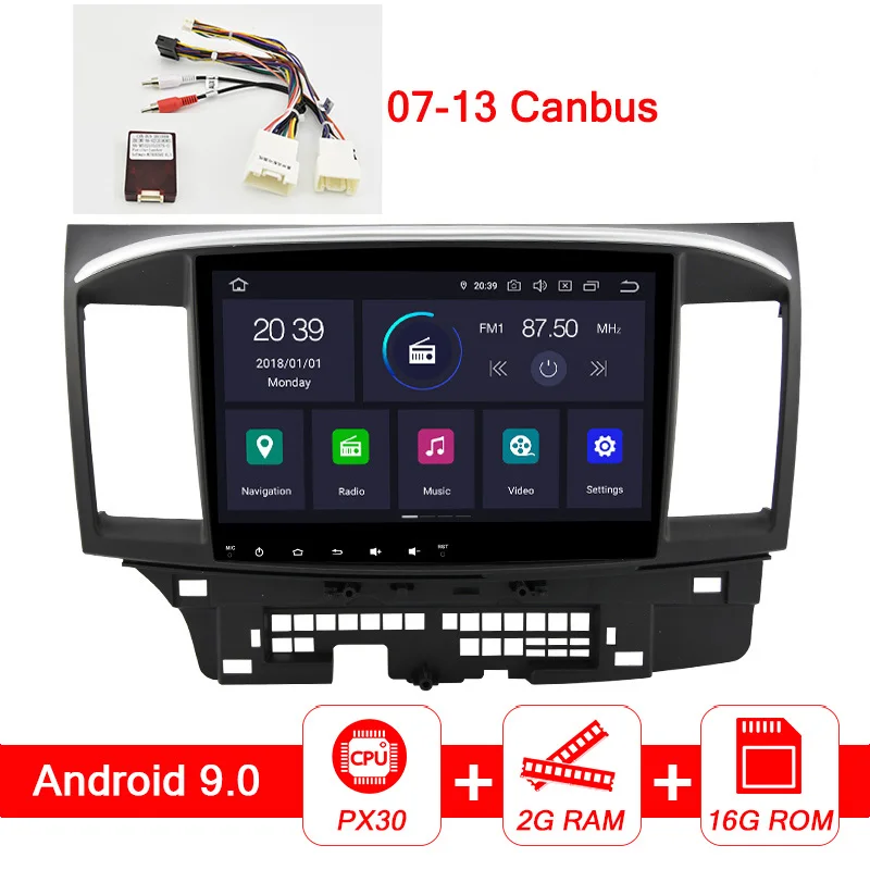07-13 with Canbus Автомобильный мультимедийный плеер AUTOTOP 10," 2din Android 9,0 для Mitsubishi Lancer Galant Fortis, автомагнитола RDS, Wifi, Mirrorlink, BT, без DVD - Цвет: 07-13 with Canbus
