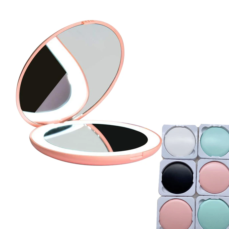 

LED 10X увеличительное зеркало мягкое освещенное карманное круглое зеркало для макияжа