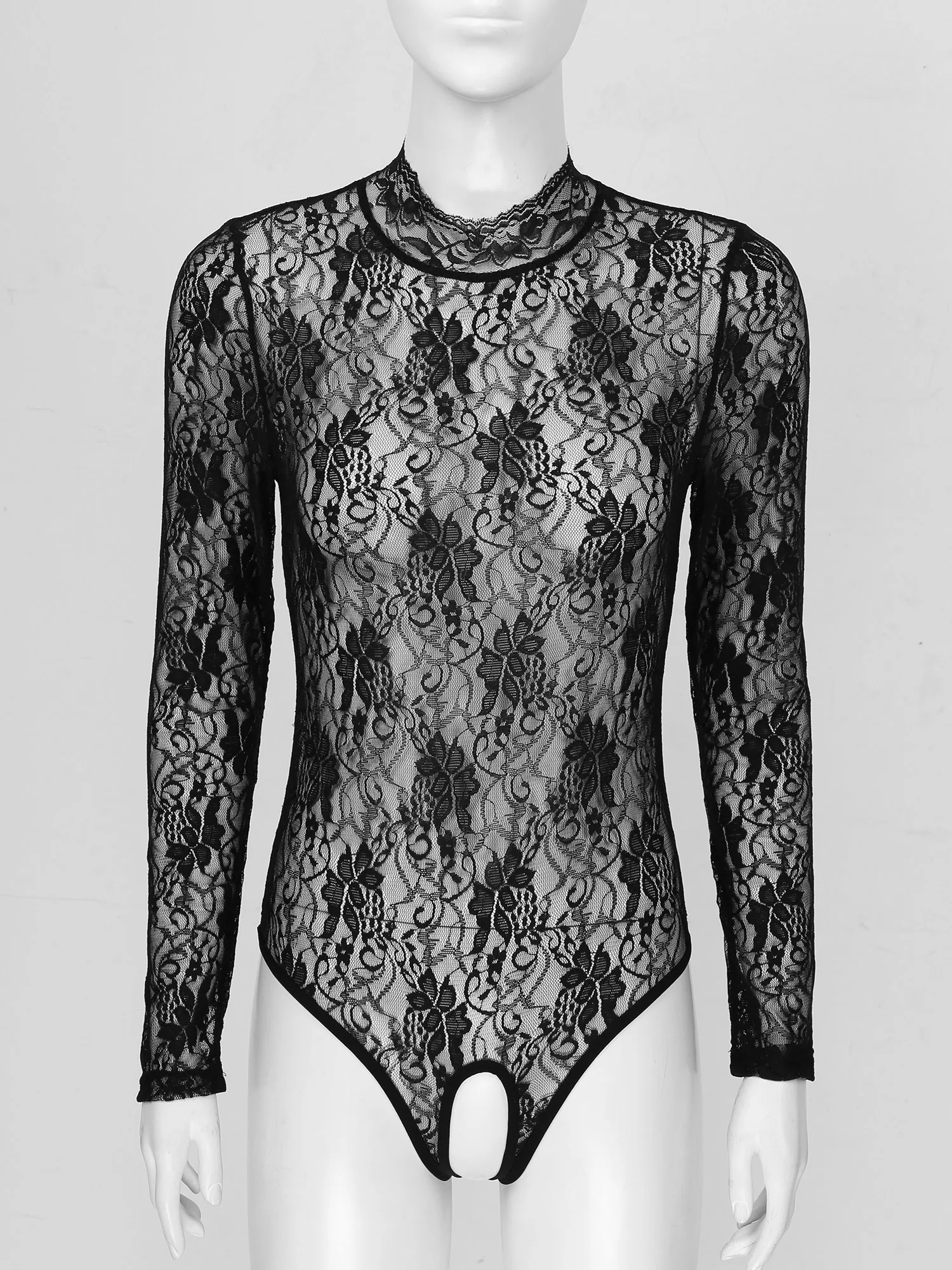 Для женщин цветочный узор облегающий костюм из леотарда для длинный рукав