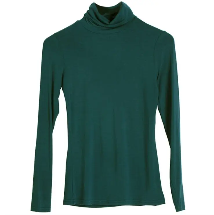 

autumn and winter women's turtleneck long sleeve T-shirts, girls fitted T-shirts, T-shirts, women's T-shirts, real photos