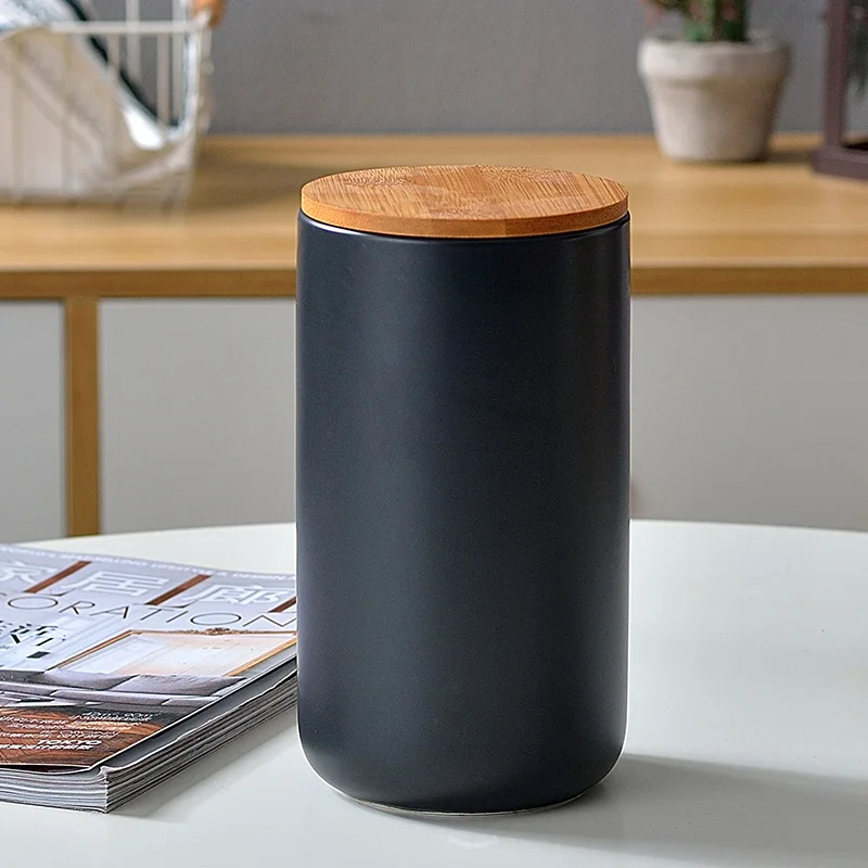 FANTERCY керамическая деревянная крышка матовая герметичная банка для хранения чая