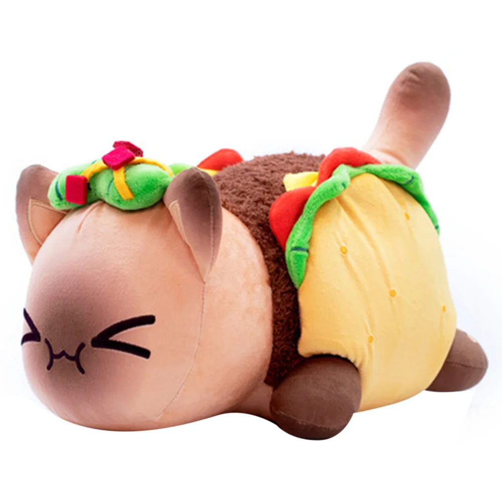

Hamburger Cat Sleeping Pillow Plush Toys Cartoon Animal Soft Stuffed Dolls For Kid Birthday Xmas Gift