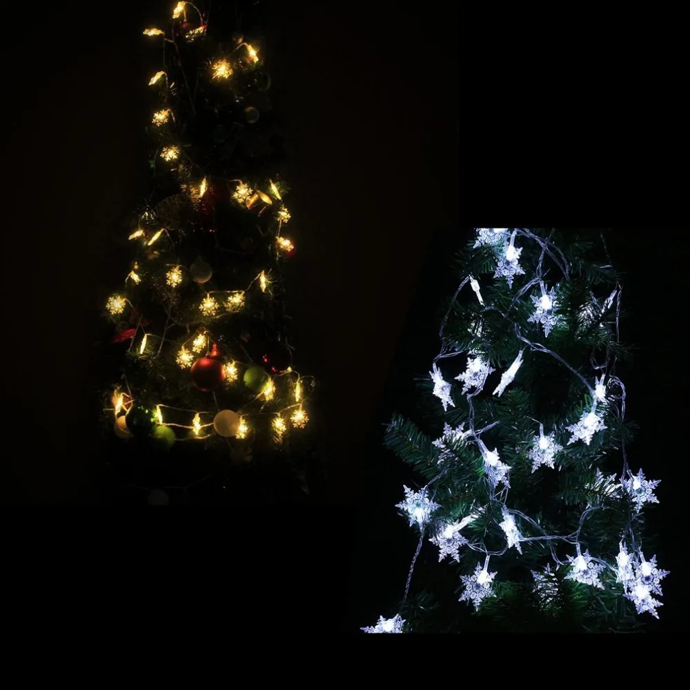 Рождественская елка снежные хлопья светодиодная гирлянда Сказочный светильник