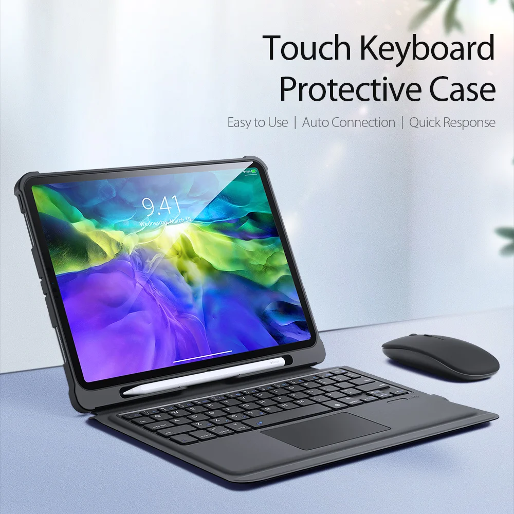 Беспроводная Bluetooth клавиатура с тачпадом для Apple iPad Pro 11 Air 4 2020 умный флип чехол