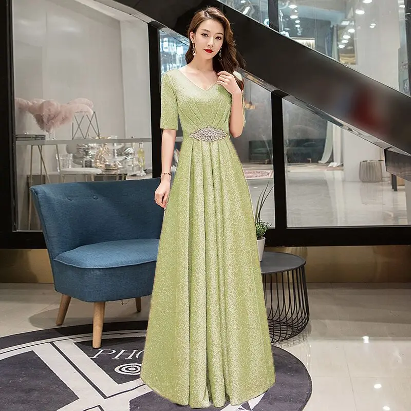HJZY125 # длинное платье подружки невесты комплект на шнуровке для девочек с