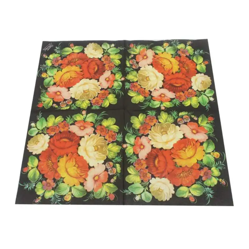 Новинка Лидер продаж разноцветные салфетки для напитков с цветочным узором