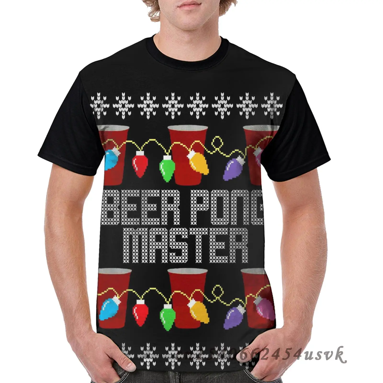 Женские футболки с забавным рисунком Рождественская футболка коротким рукавом в