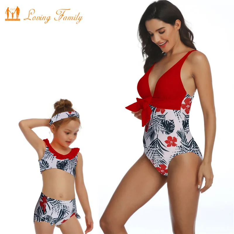 

Beach Bath Swimsuit Family Look Bikini Mommy And Me Outfits Family Matching Swimwear Mom And Daughter Matching Dresses Beachwear