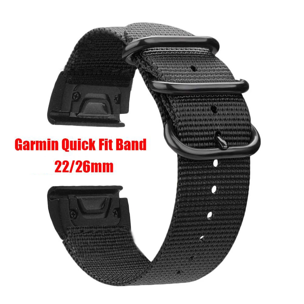 Быстросъемный ремешок для часов Garmin Fenix 3 3HR 5 5X plus 22 мм 26 нейлоновый спортивный