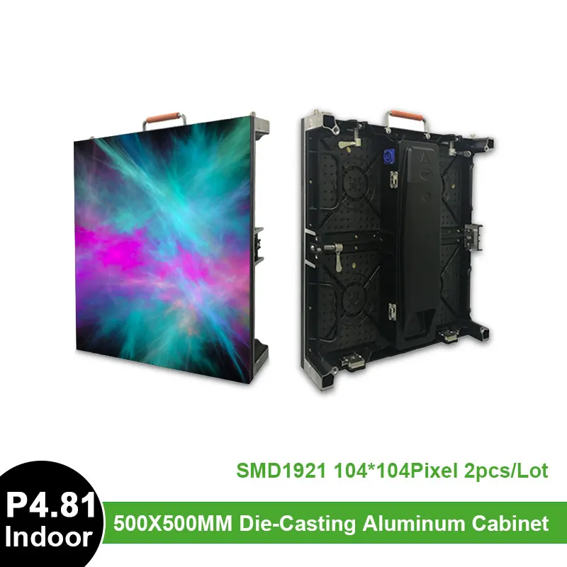 

500x500mm P4.81 Indoor Die-Cast Aluminum Cabinet For Rental Advertising Video Wall RGB led Display Screen led Sign Board Panel