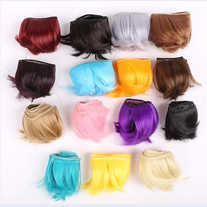 

Bybrana 5cm*100cm Black Red Hair BJD WIG SD DIY for Dolls