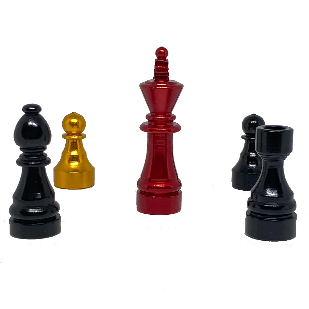 

4PCS Chess Alium Tires Valve Caps Motorcycle Car Valve Cap International Chess Tire Valve Caps for Bicycle