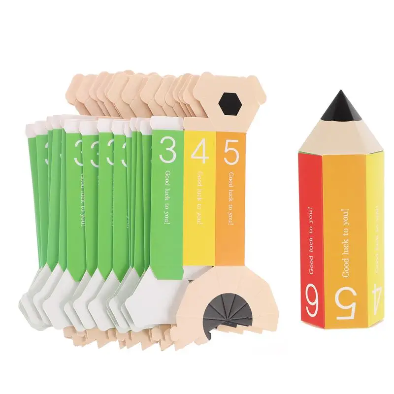 20 stücke Bleistift Geformt Süßigkeiten Boxen Kreative Bleistift Cookies Boxen Für Dekorationen Bleistift Geformt Süßigkeiten Box