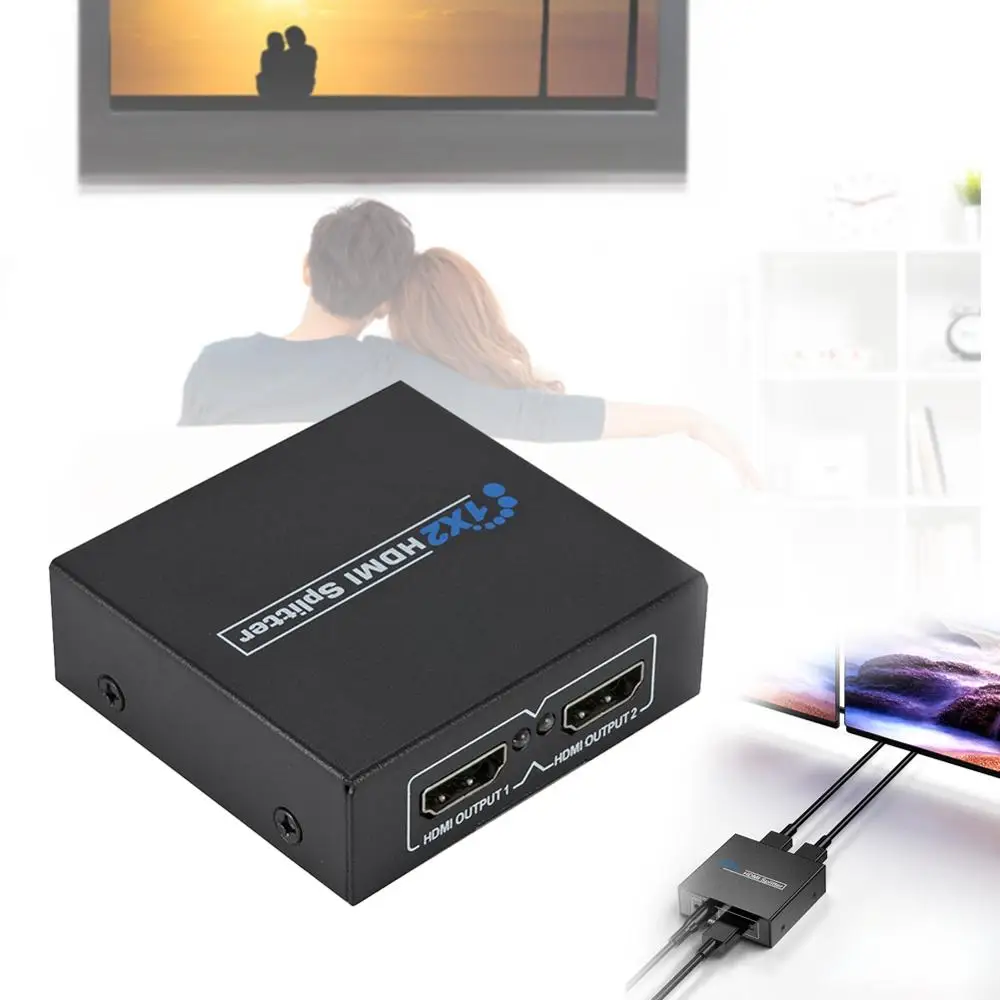 HDMI сплиттер 1 в 2 Out HDCP питание 1080P для Xbox PS4 PS3 Apple TV HD ABS материал четыре