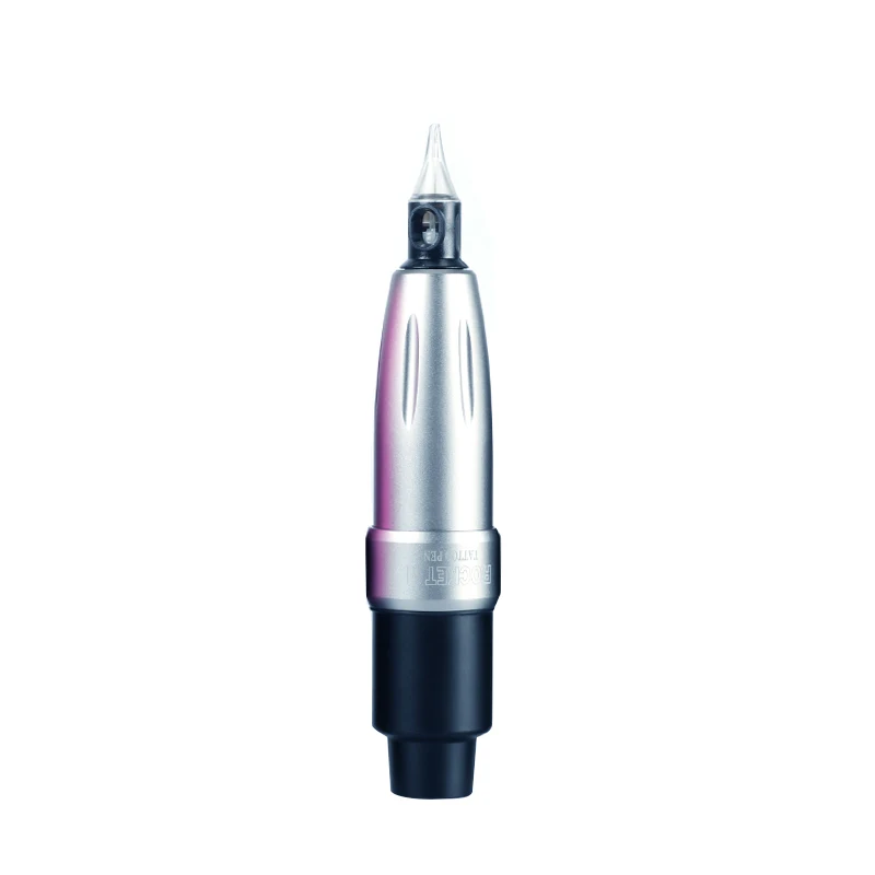 Обновленная версия Rocket Tattoo Pen II поколения Мощный Тихий Гибридный автоматический мотор алюминиевый сплав татуировки - Цвет: Silver