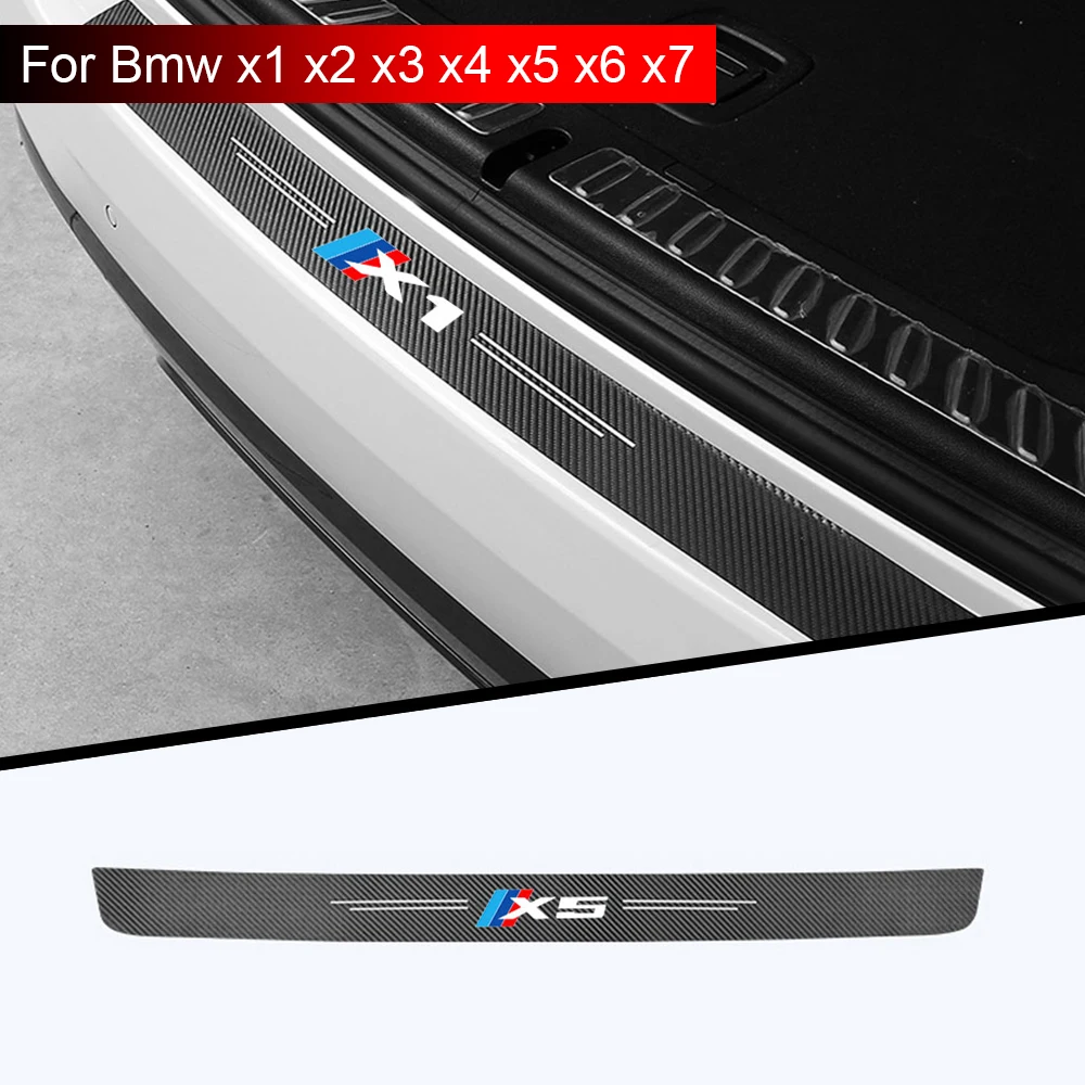 

1PC car sticker carbon fiber texture cloth trunk protection For BMW X1 X3 X4 X5 X6 X7 Auto Accessories Car-Styling