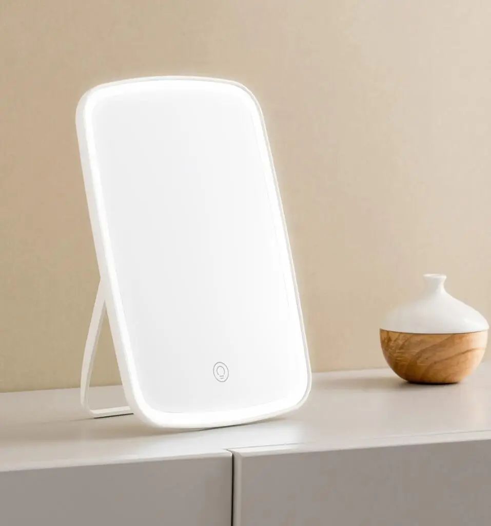xiaomi Mijia макияж квадратное зеркало умное зеркало портативное настольное светодиодное освещение Портативная Складная лампа зеркало настольное
