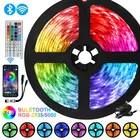 30 м Bluetooth Светодиодная лента IP65 RGB лента 5050 2835 светодиодсветильник гибкая лента 12 В постоянного тока RGB Диодная лента ИК контроллер адаптер
