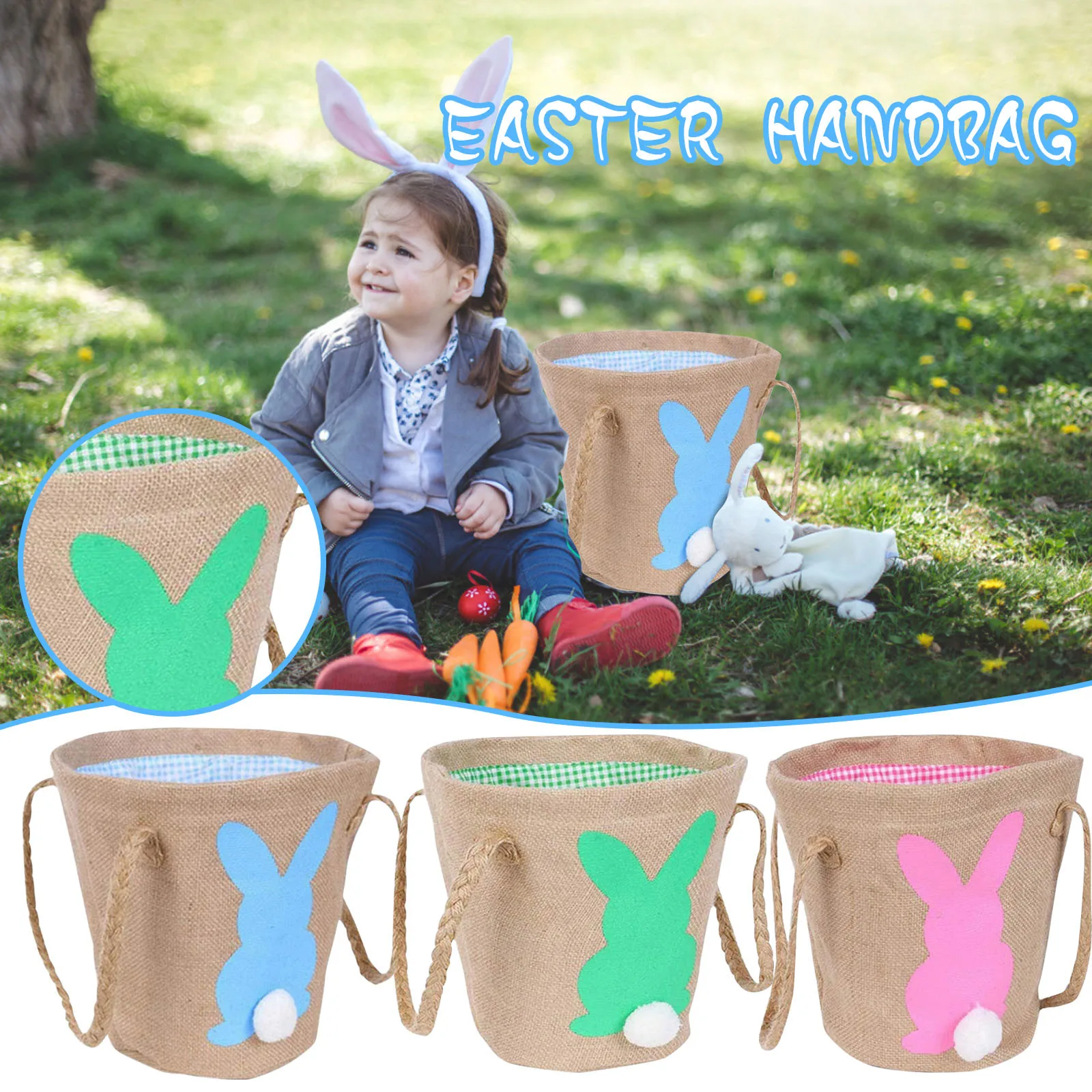 Пасхальные украшения для дома из натурального джута сумки конфеты Подарочный