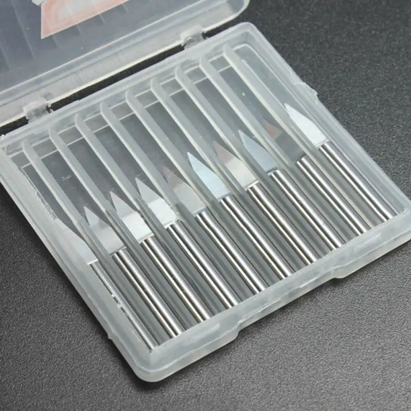 

10pcs Tungsten Steel Silver Drill Bit CNC Engraving Milling Metalworking Tool