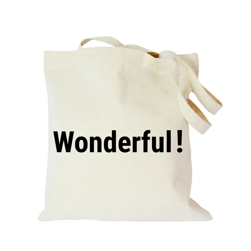 Сумка для покупок из эко-ткани с буквенным дизайном складная многоразовая