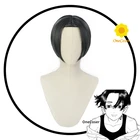 Парик для косплея мангиро Сано из аниме Токио, термостойкий с короткими черными волосами для взрослых, с бесплатной шапочкой для Хэллоуина