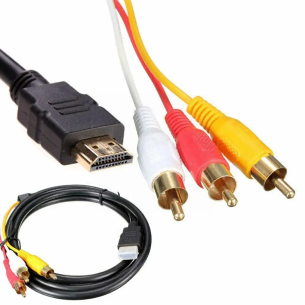 Новые Позолоченные разъемы 5 футов 1 м 1080P HDTV папа AV патч-корд для передачи сигнала