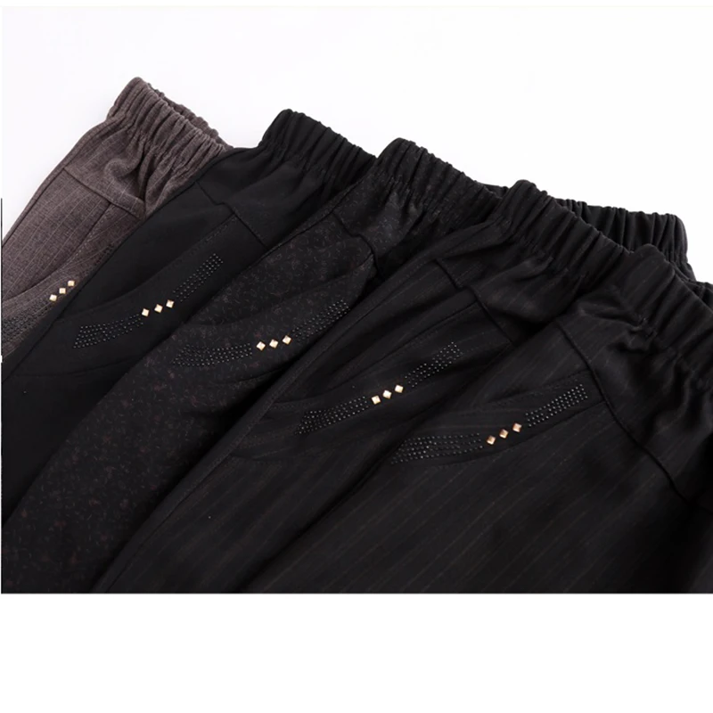 Женские брюки среднего и пожилого возраста на осень зиму с высокой эластичной