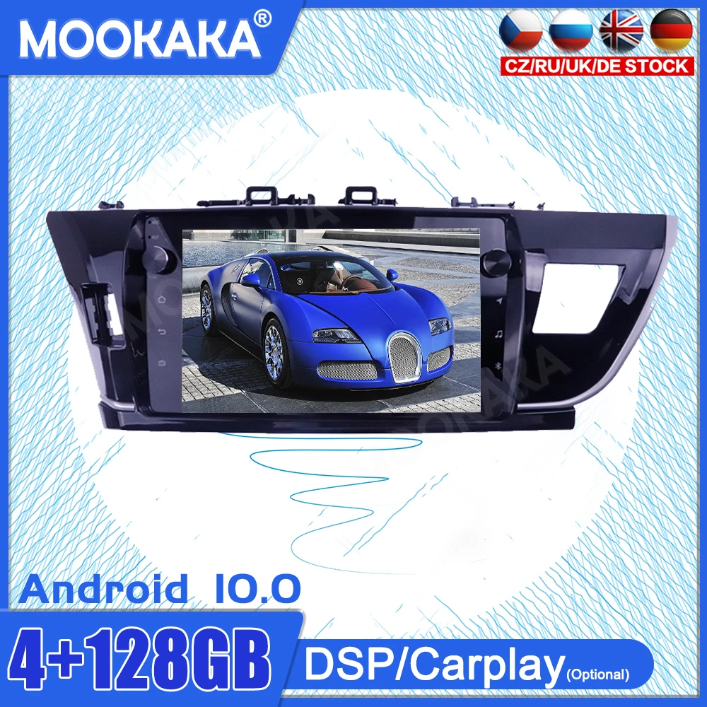 

4+128G Android10 For Toyota Corolla 2013-2016 Car GPS Navigation Auto Tape Radio Stereo Video Multimedia Player Carplay HeadUnit