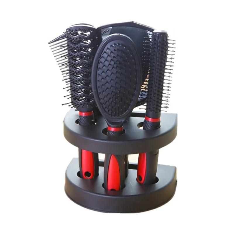 

5-piece set of household hairdressing comb with shelf mirror flat comb styling comb massage comb health comb suitable for gifts