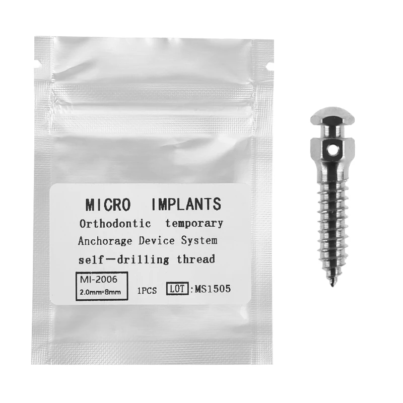 

Dental Micro Implants Screw Self Drilling Thread Orthodontic Anchorage Screws Titanium Matching Tool C1FF